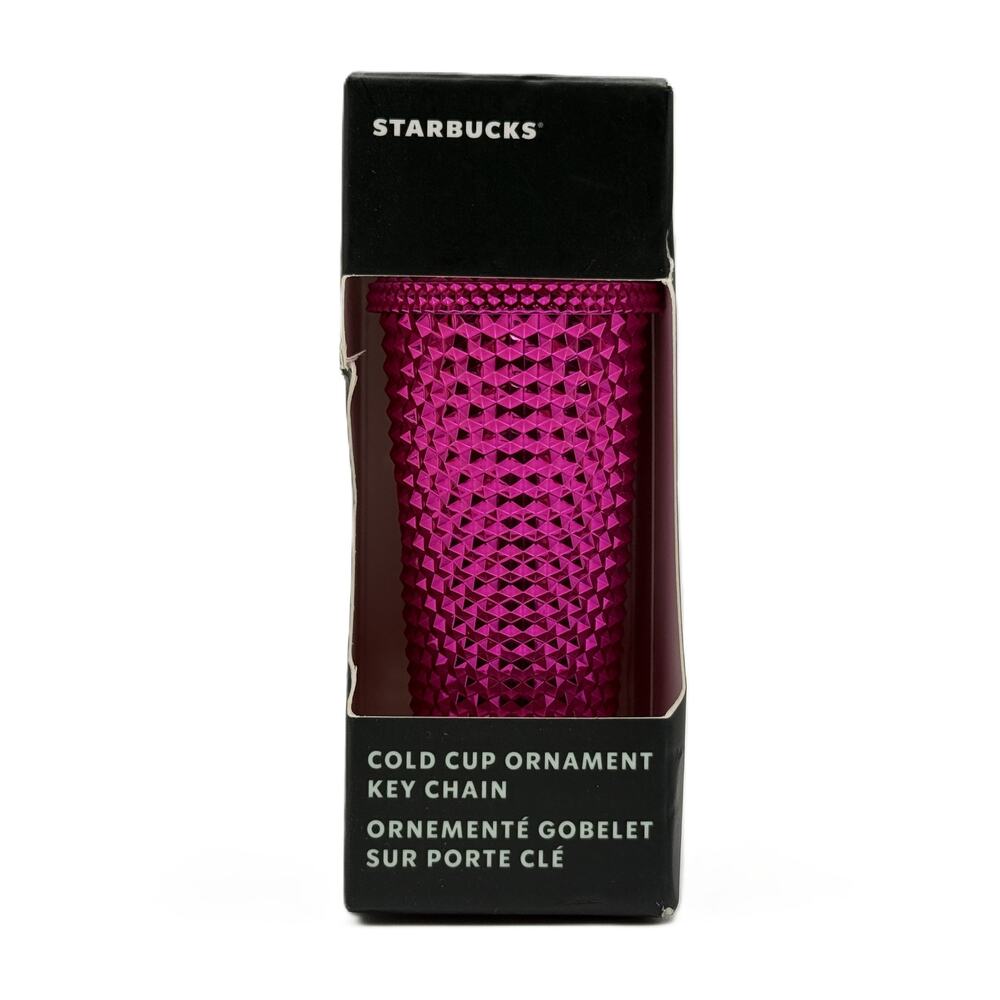 Starbucks 2022 Pink Cold Cup Ornament Key Chain